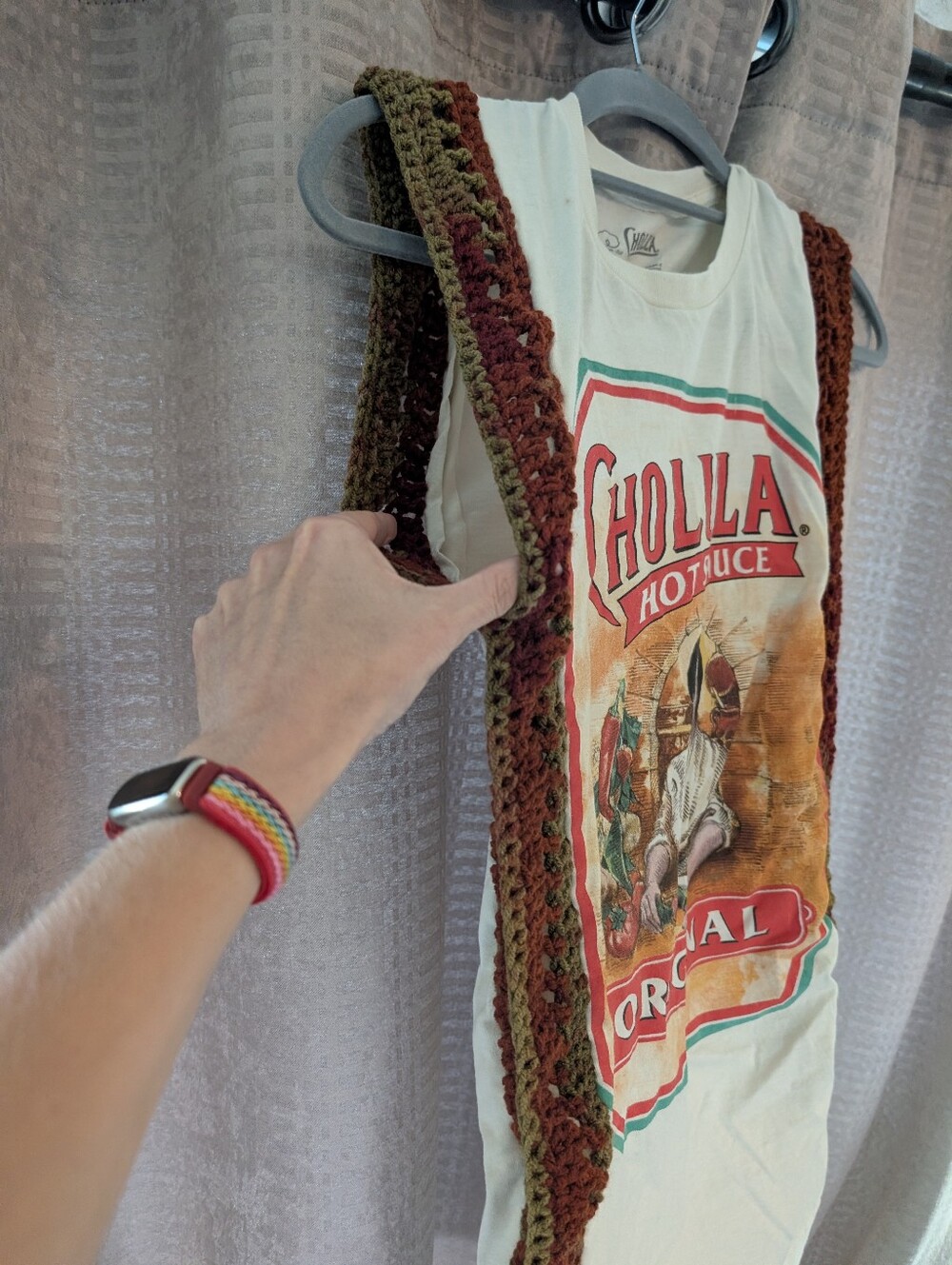 Cholula Tshirt/Tank With Crochet Sm/Med - Picture 4 of 6